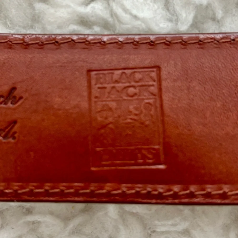 Black Jack Genuine Ostrich Skin Leather Tan Leather Men's Belt 42
